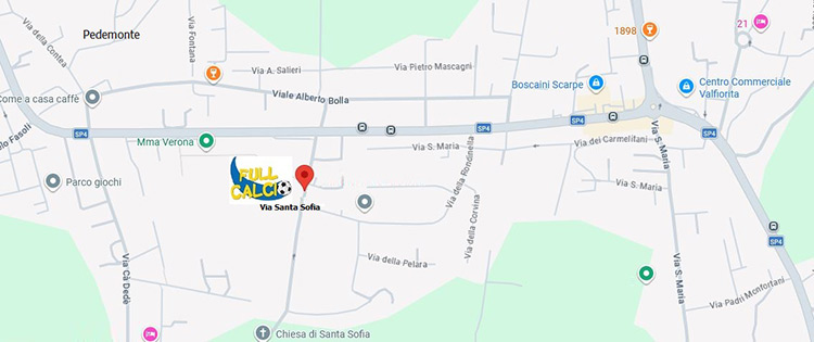 Mappa Impianti Sportivi di Pedemonte